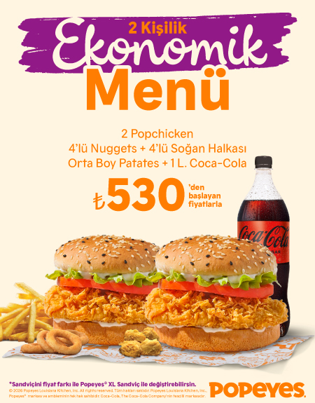 Popeyes - 2 Kişilik Ekonomik Menü