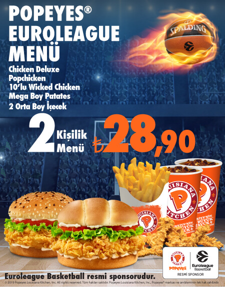 Euroleague Heyecanını Popeyes® ile yaşa!
