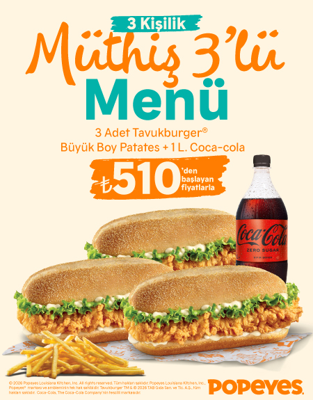 Popeyes - Müthiş 3’lü Menü