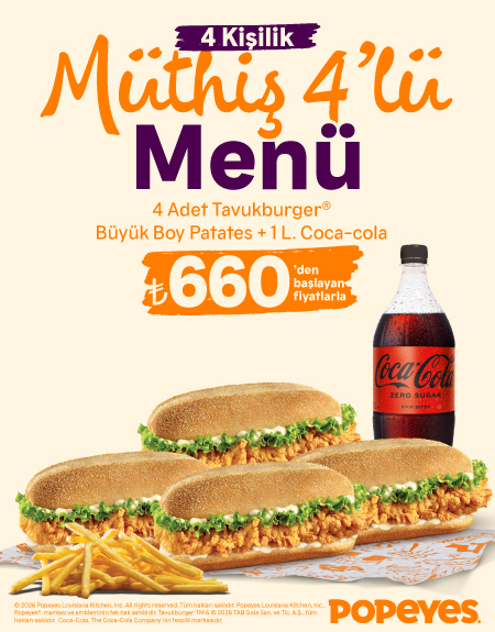 Popeyes - Müthiş 4’lü Menü