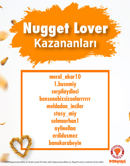 Nugget Lover Yarışması Sona Erdi!