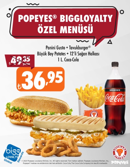 Popeyes® Biggloyalty Özel Menüsü