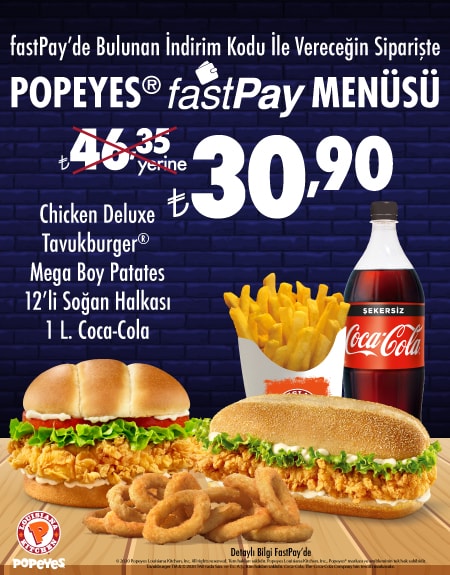 Popeyes® fastPay Menüsü