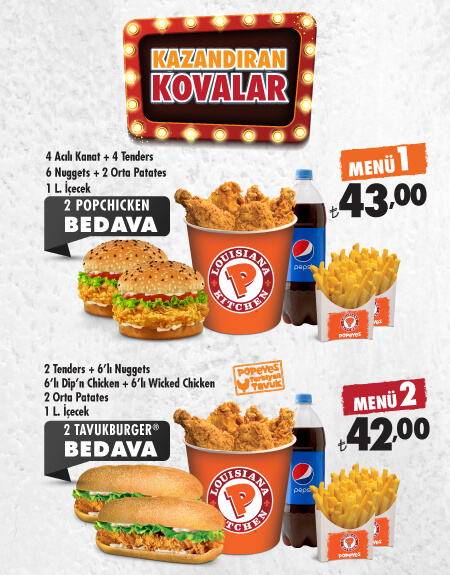 Popeyes®’tan Kazandıran Kovalar!