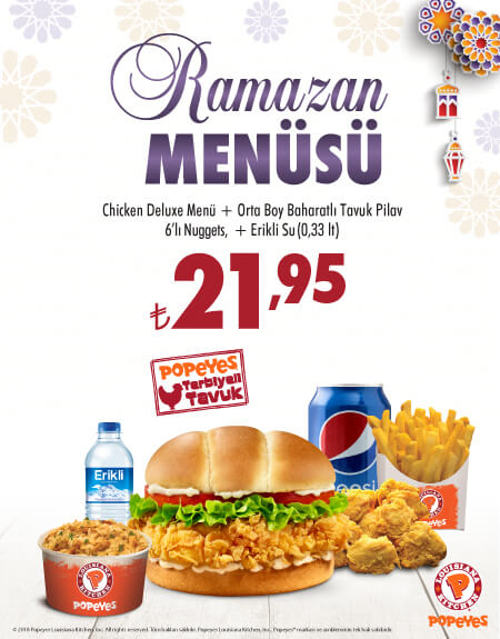 Popeyes<sup>®</sup>’tan Ramazan Menüsü