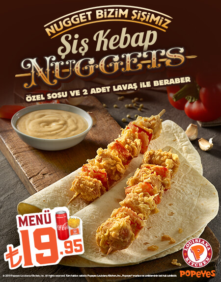 Popeyes®’tan Şiş Kebap Nuggets!