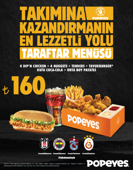 Takımına Kazandırmanın En Lezzetli Yolu! Popeyes® Taraftar Menüsü!